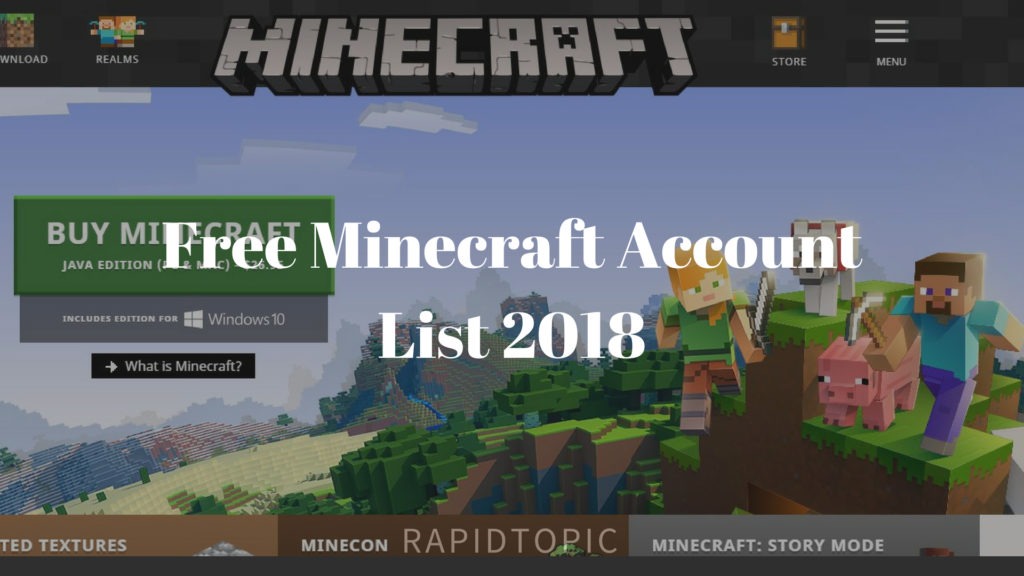 Minecraft account buy. Complimentary Minecraft.