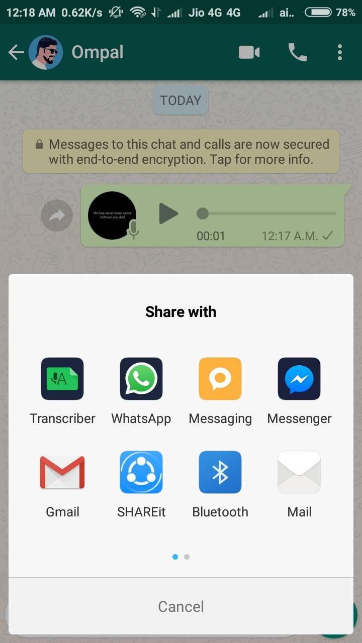 whatsapp speech to text 