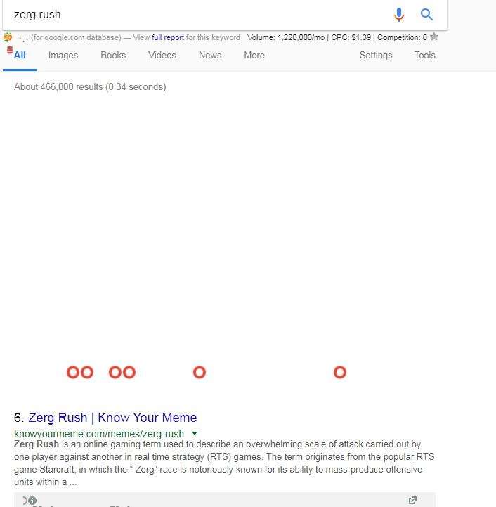 zerg rush google game